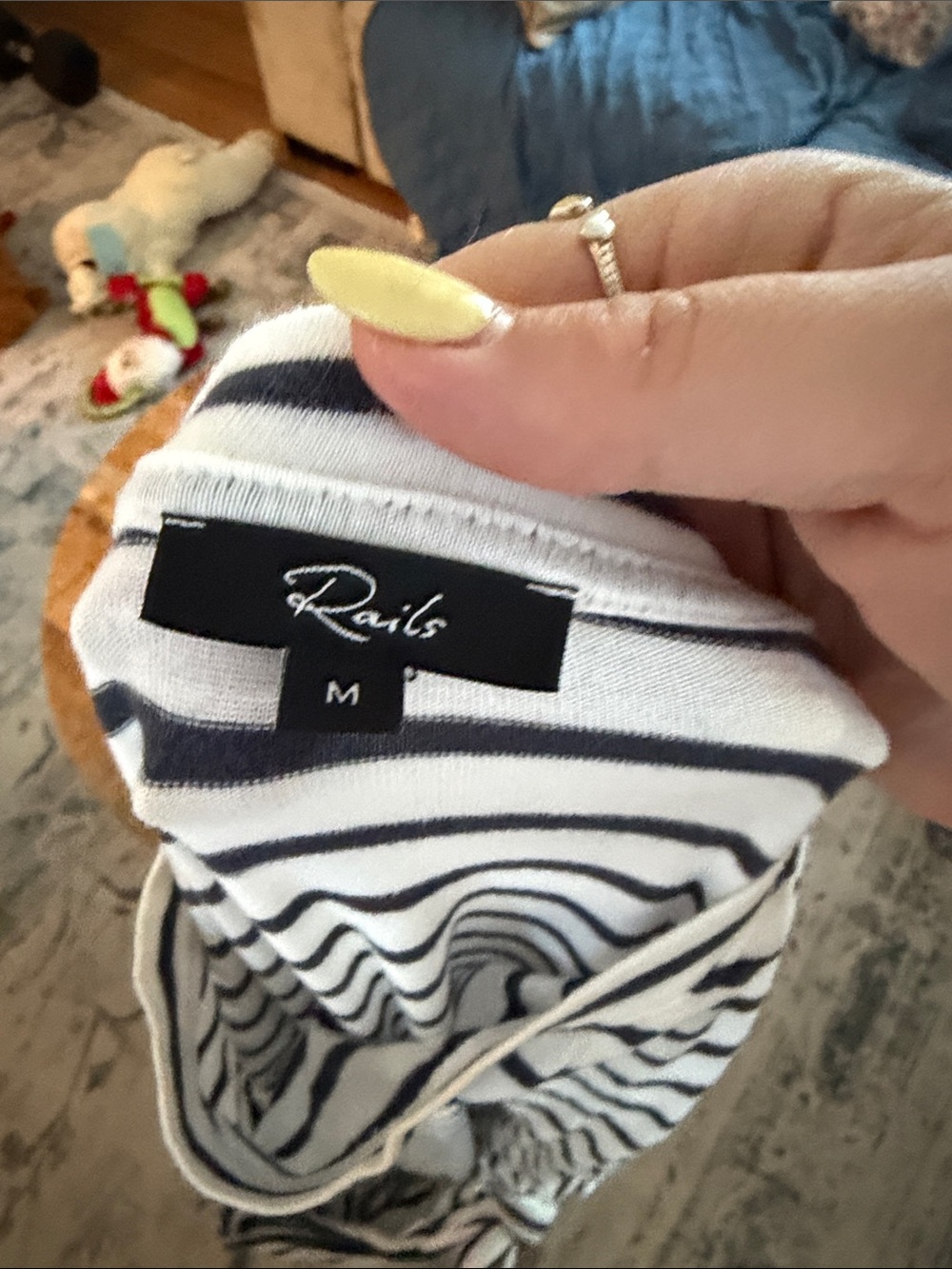 Rails White and Black Striped Tie-Waist Dress - Picture 2 of 2